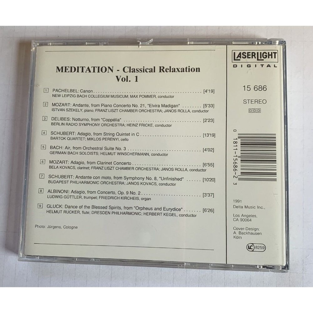 Meditation Classical Relaxation Mozart Schubert Bach CD - Picture 3 of 3